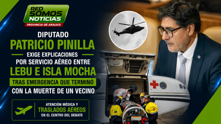 Diputado Patricio Pinilla exige explicaciones por servicio aéreo entre Lebu e Isla Mocha tras emergencia que terminó con la muerte de un vecino