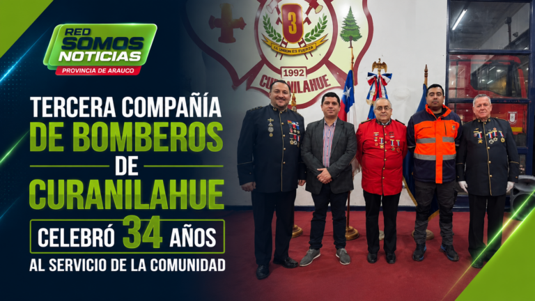 Tercera Compañía de Bomberos de Curanilahue celebró 34 años al servicio de la comunidad