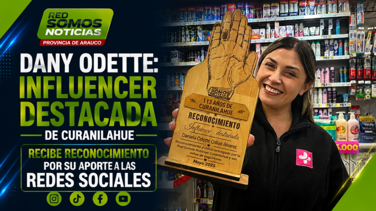 Dany Odette: Influencer destacada de Curanilahue recibe reconocimiento por su aporte a las redes sociales