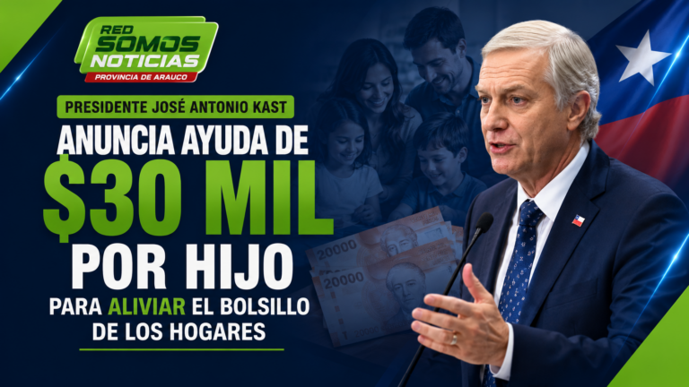 Presidente José Antonio Kast anuncia ayuda de $30 mil por hijo para aliviar el bolsillo de las familias