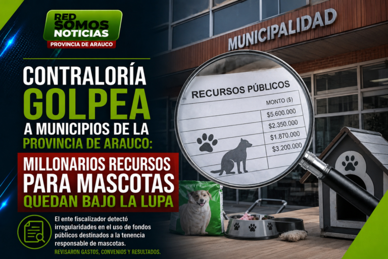 Informe de Contraloría golpea a municipios de Arauco: millonarios fondos para tenencia responsable quedan bajo cuestionamiento