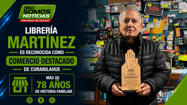 Librería Martínez es reconocida como Comercio Destacado de Curanilahue: más de 78 años de historia familiar